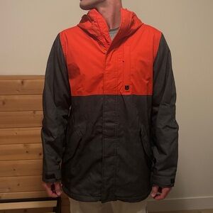 Burton Men's Orange and Gray snowboard jacket